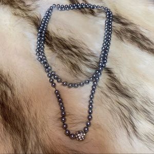 Sliver pearl necklace